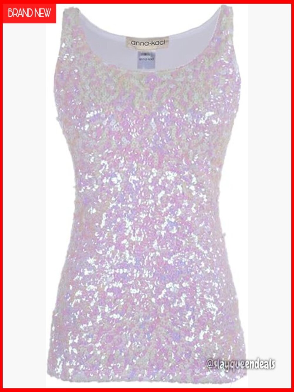 Sequin Sparkle Tank Top Stretch Polyester Sleeveless Party Office Wear